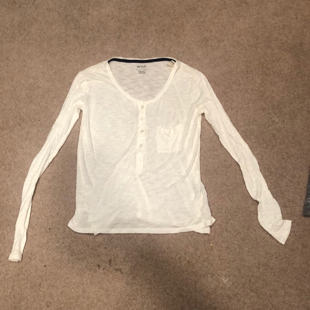 Sheer long sleeve T-shirt